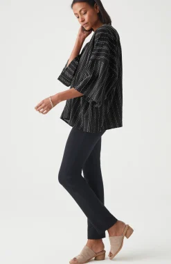 Kantha-Stitched Open-Front Jacket