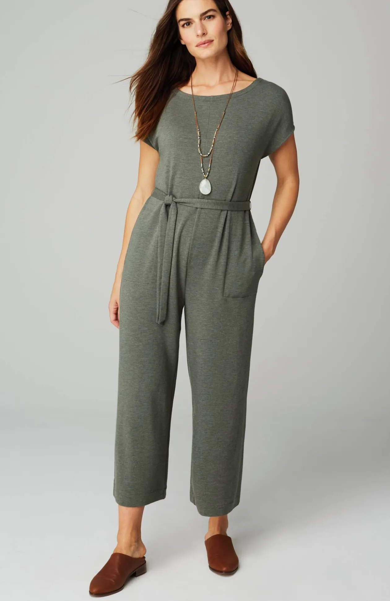 Knit Belted Jumpsuit