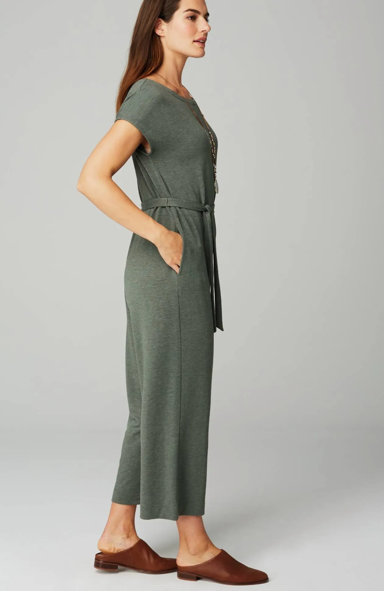 Knit Belted Jumpsuit