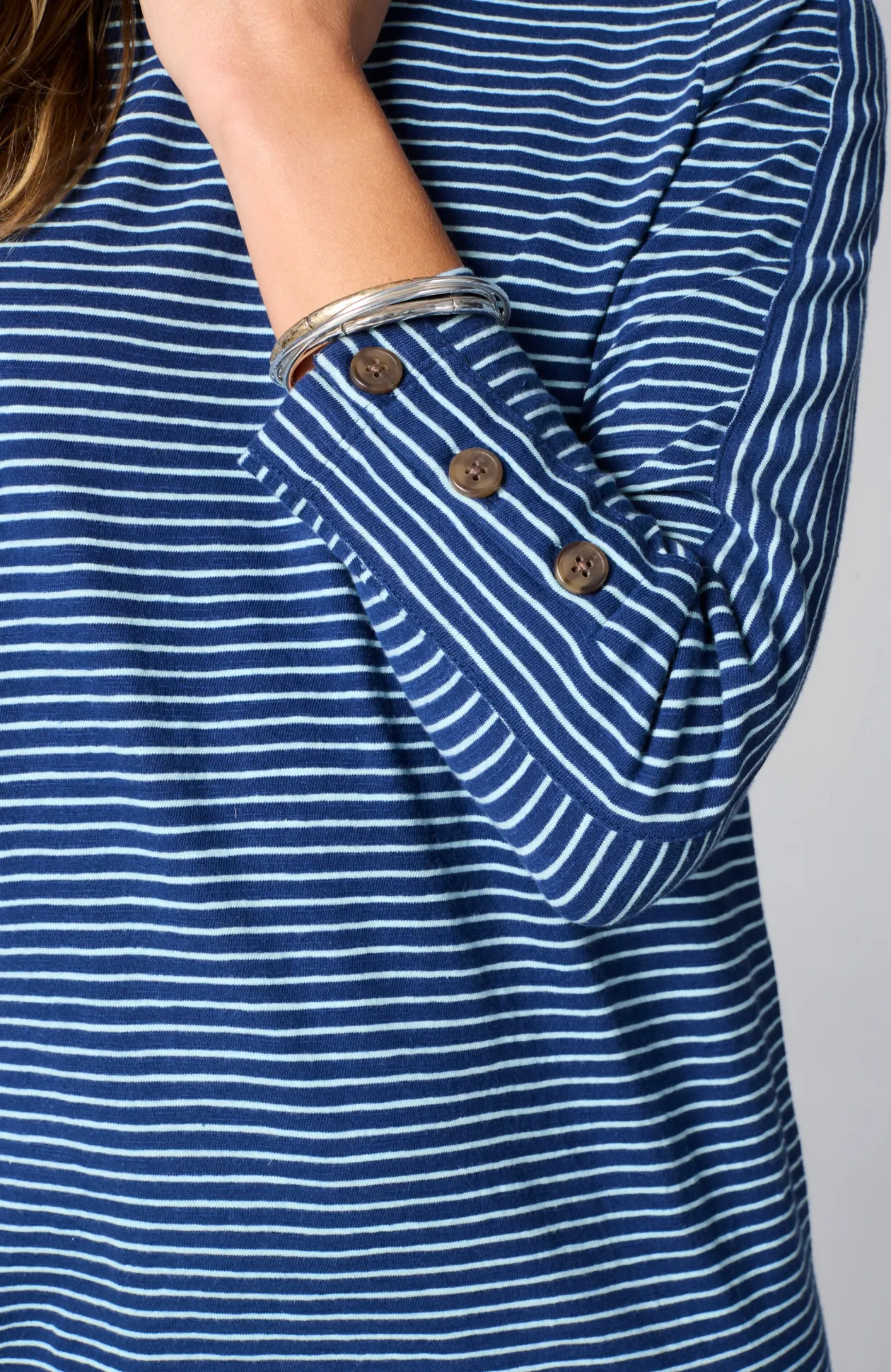 Knit Button-Cuff Dress