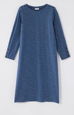 Knit Button-Cuff Dress