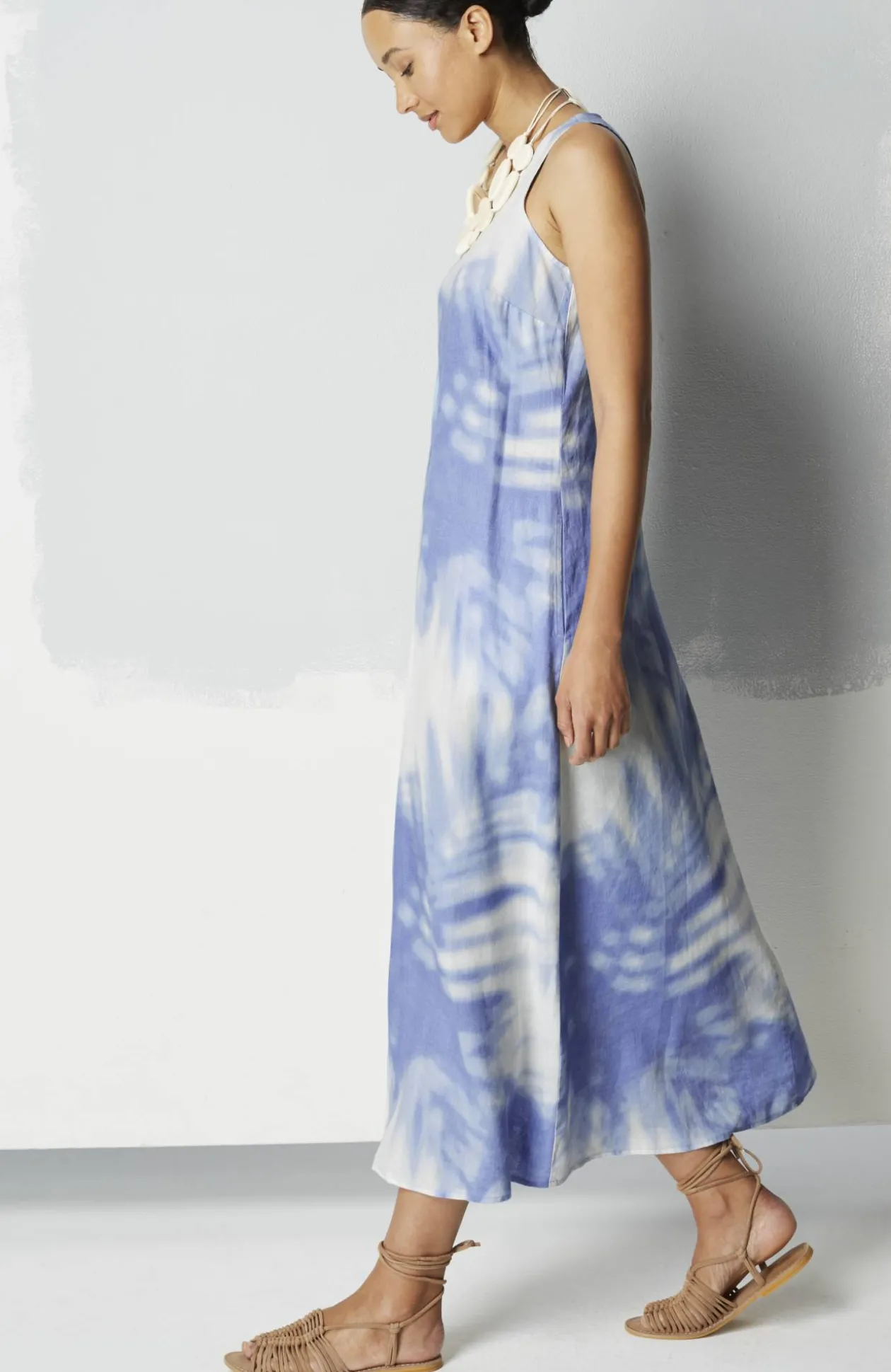Linen A-Line Maxi Dress