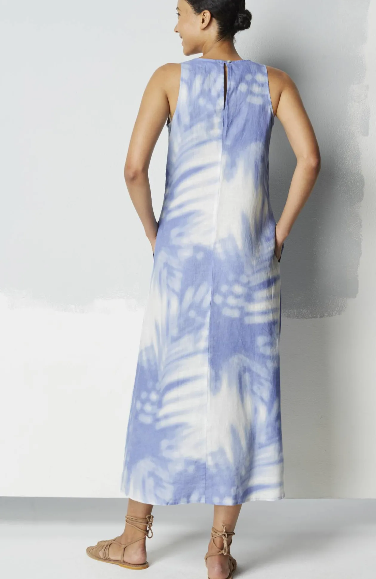 Linen A-Line Maxi Dress