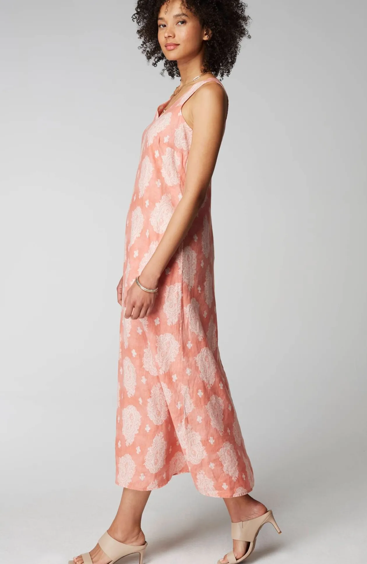 Linen A-Line Maxi Dress