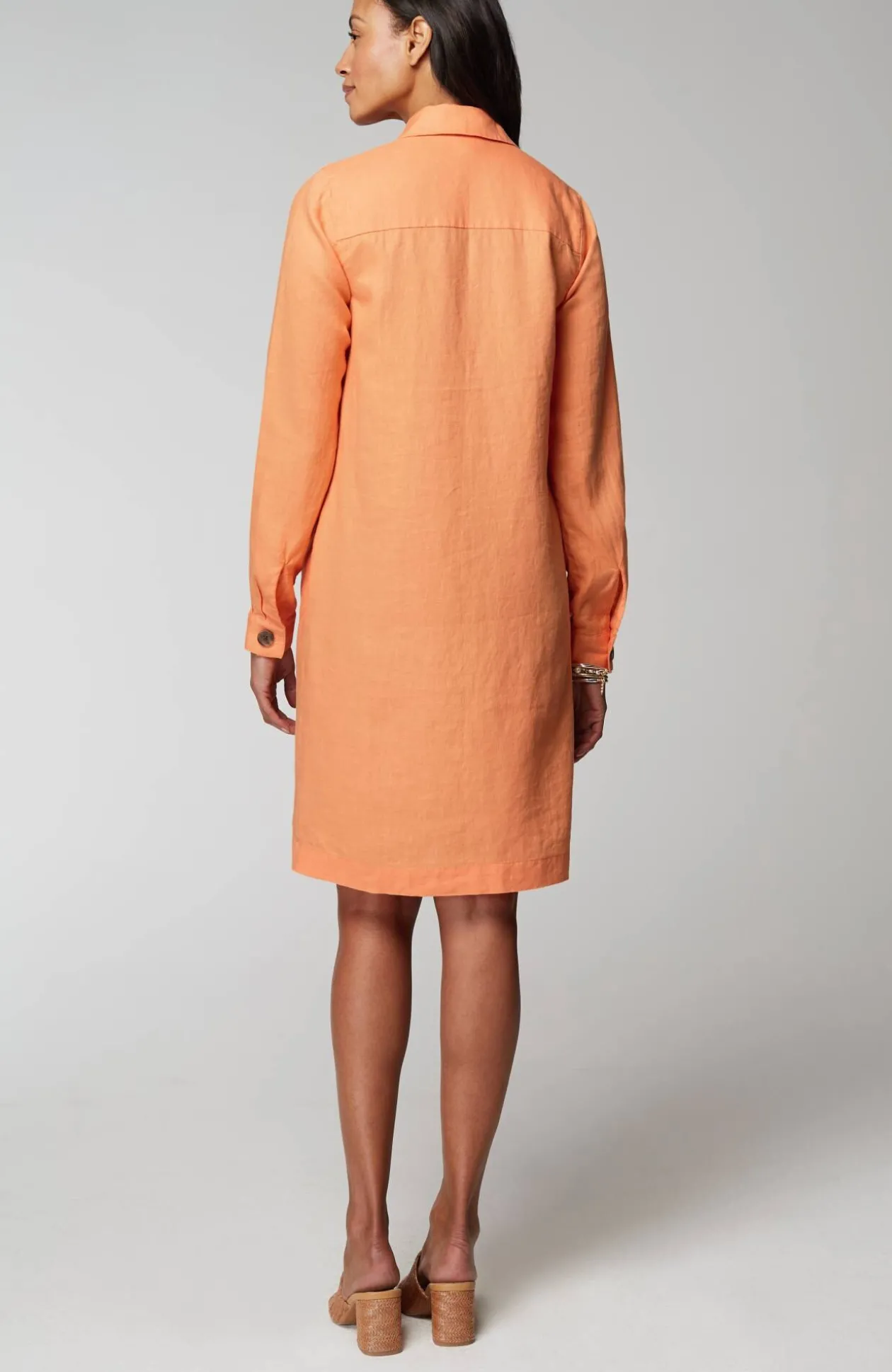 Linen Popover Shirtdress
