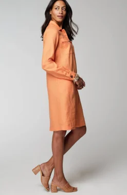 Linen Popover Shirtdress