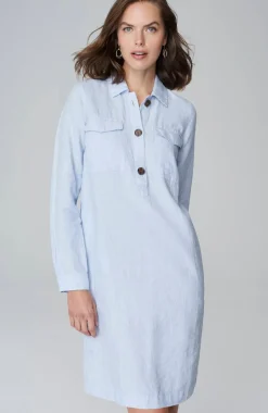 Linen Popover Shirtdress