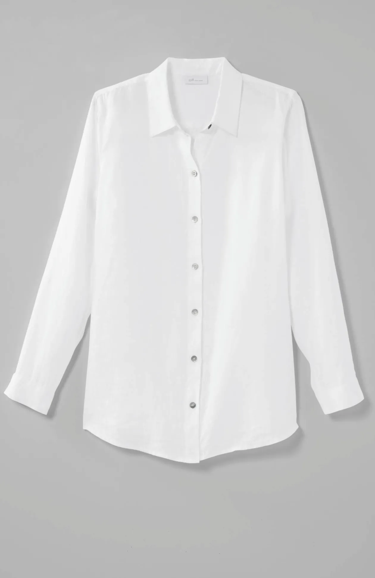 Linen Tab-Sleeve A-Line Shirt