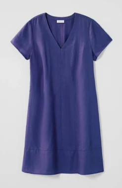 Linen V-Neck Dress