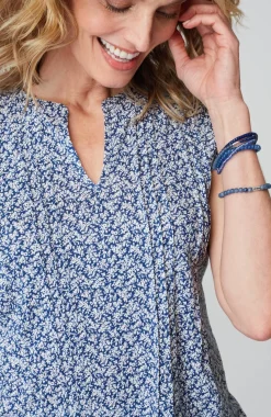 Linen-Blend Pintucked Tunic
