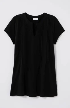 Linen-Blend Pintucked Tunic