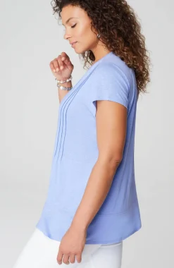 Linen-Blend Pintucked Tunic