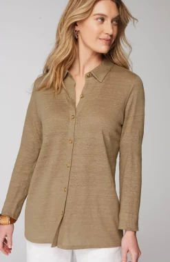 Linen-Knit Shirt