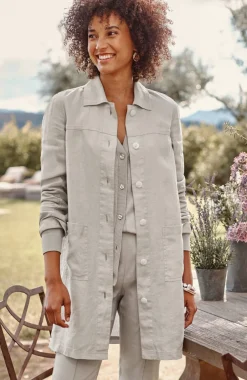 Long Linen Duster Jacket