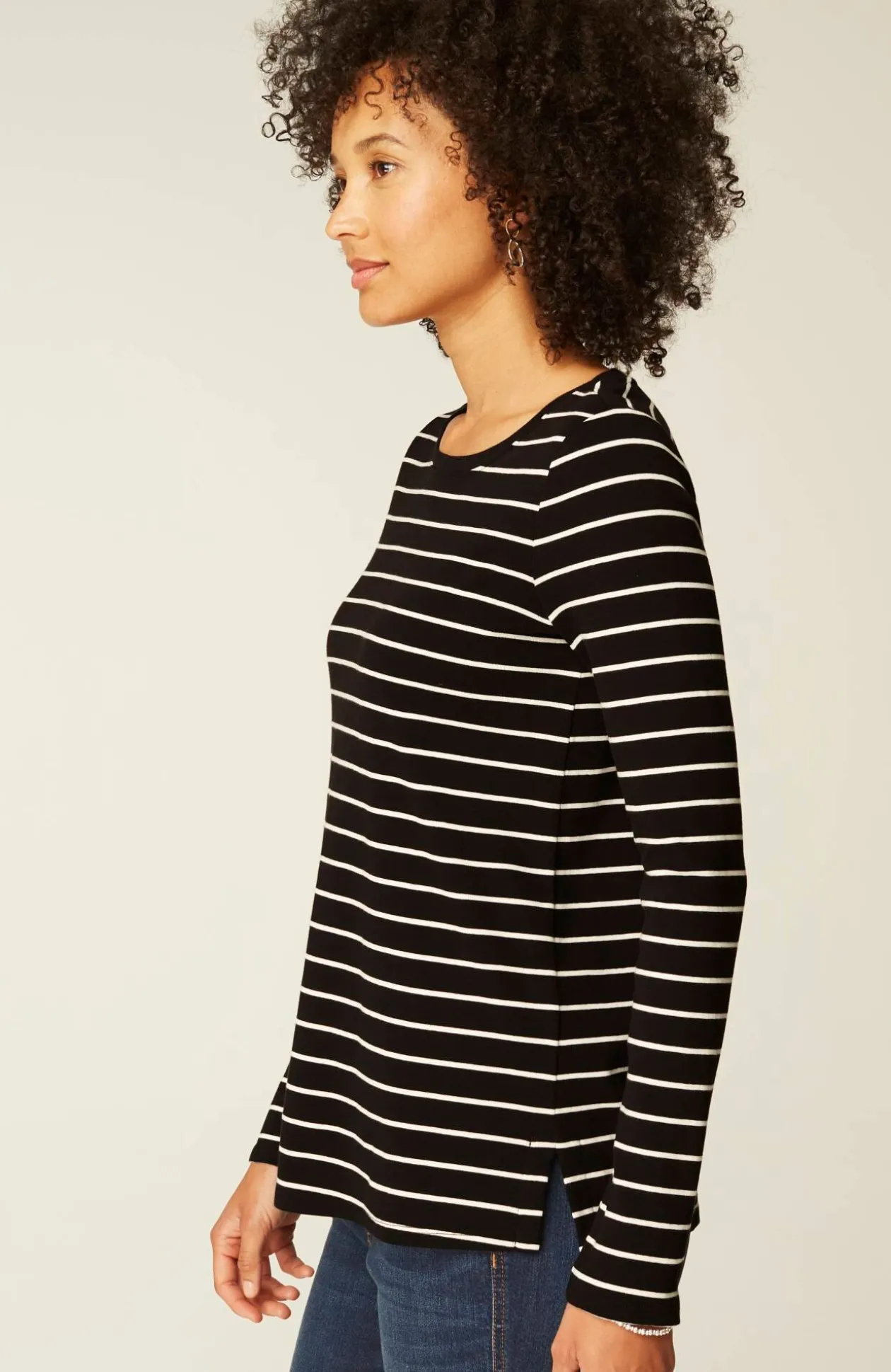 Long-Sleeve Pima Crew-Neck Tee
