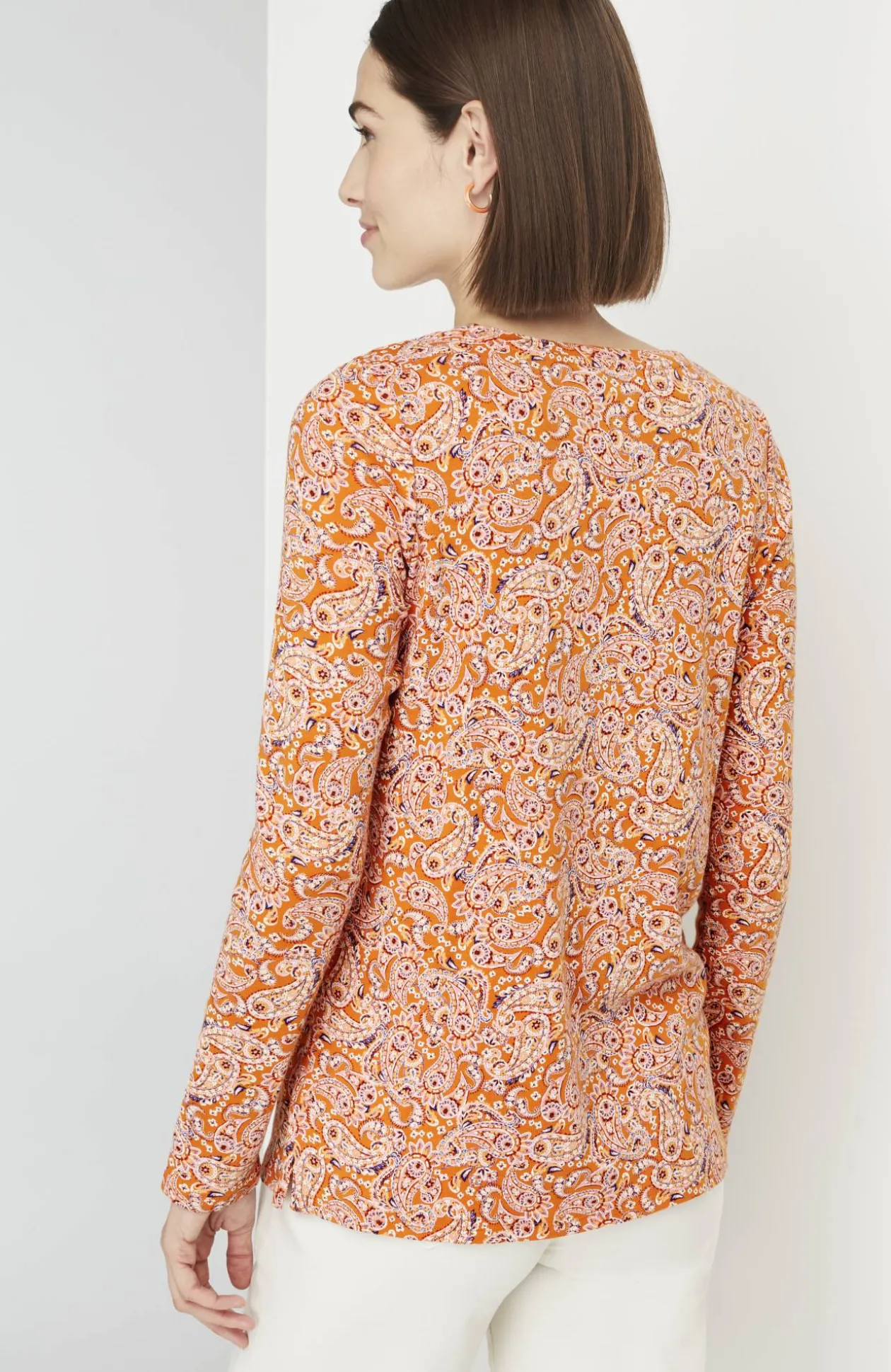 Long-Sleeve Pima Crew-Neck Tee