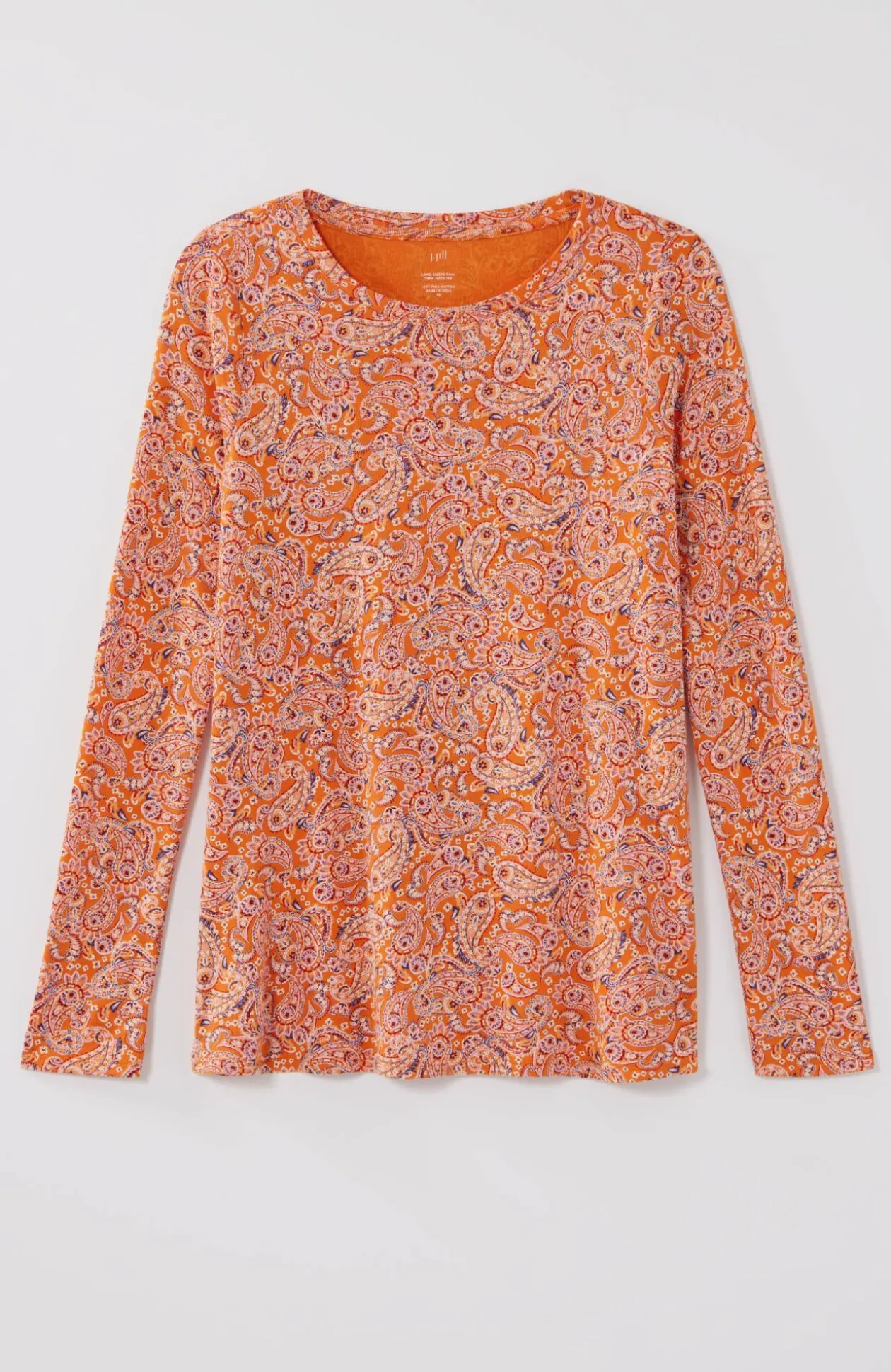 Long-Sleeve Pima Crew-Neck Tee