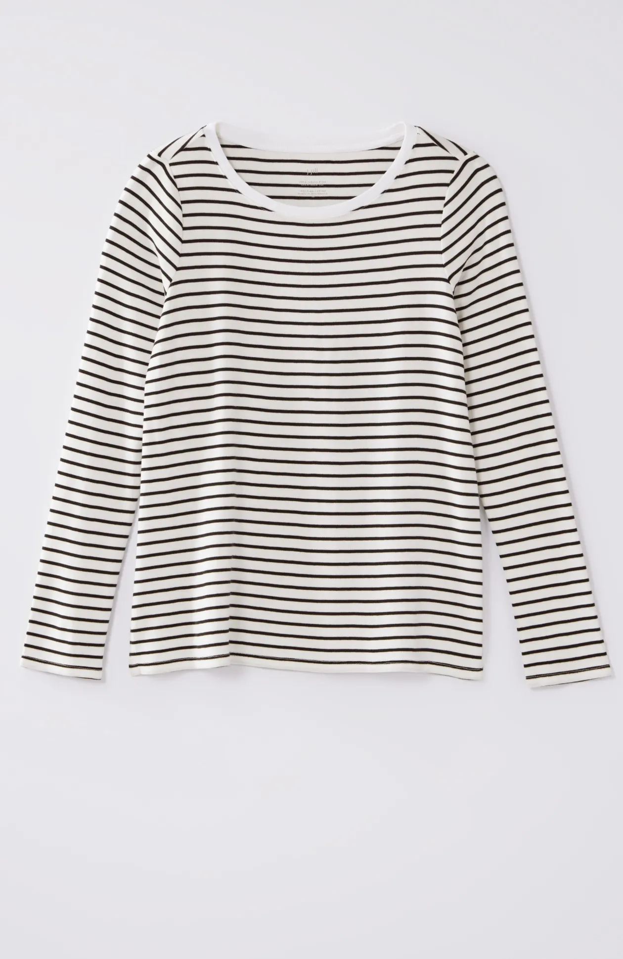 Long-Sleeve Pima Crew-Neck Tee
