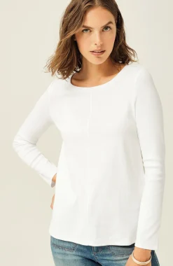 Long-Sleeve Pima Crew-Neck Tee