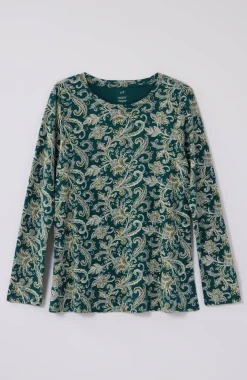 Long-Sleeve Pima Crew-Neck Tee