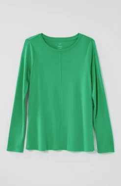 Long-Sleeve Pima Crew-Neck Tee