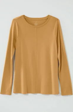 Long-Sleeve Pima Crew-Neck Tee