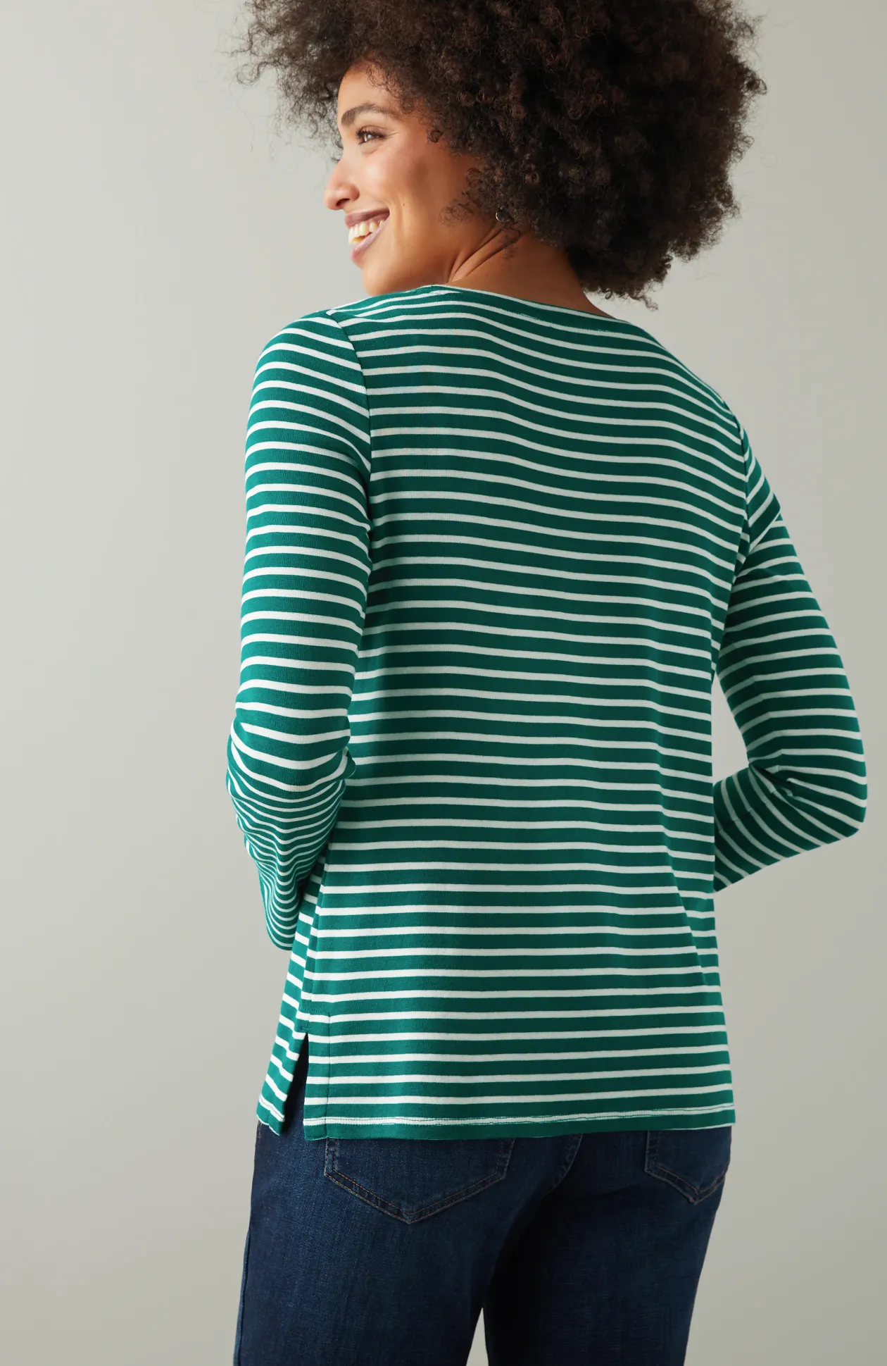 Long-Sleeve Pima Crew-Neck Tee