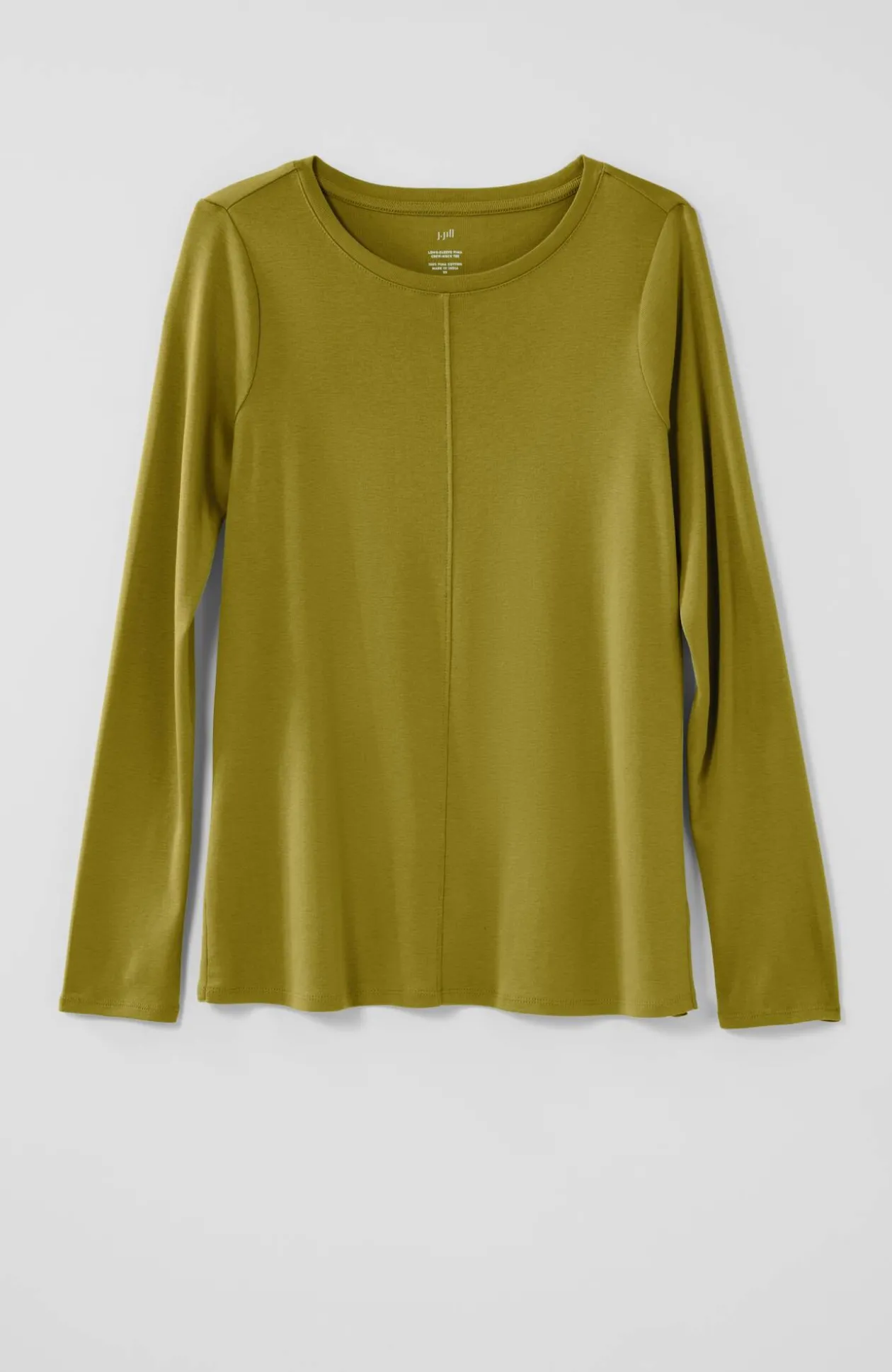 Long-Sleeve Pima Crew-Neck Tee