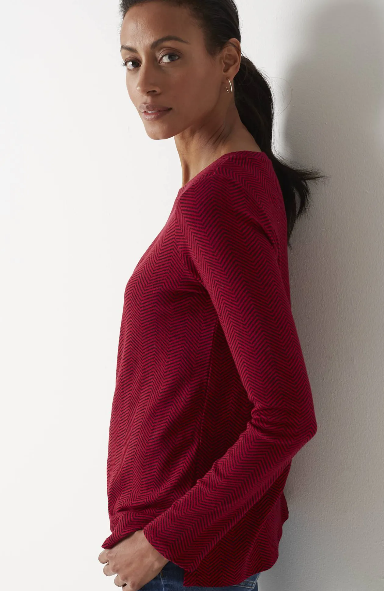 Long-Sleeve Pima Crew-Neck Tee