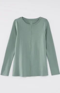 Long-Sleeve Pima Crew-Neck Tee