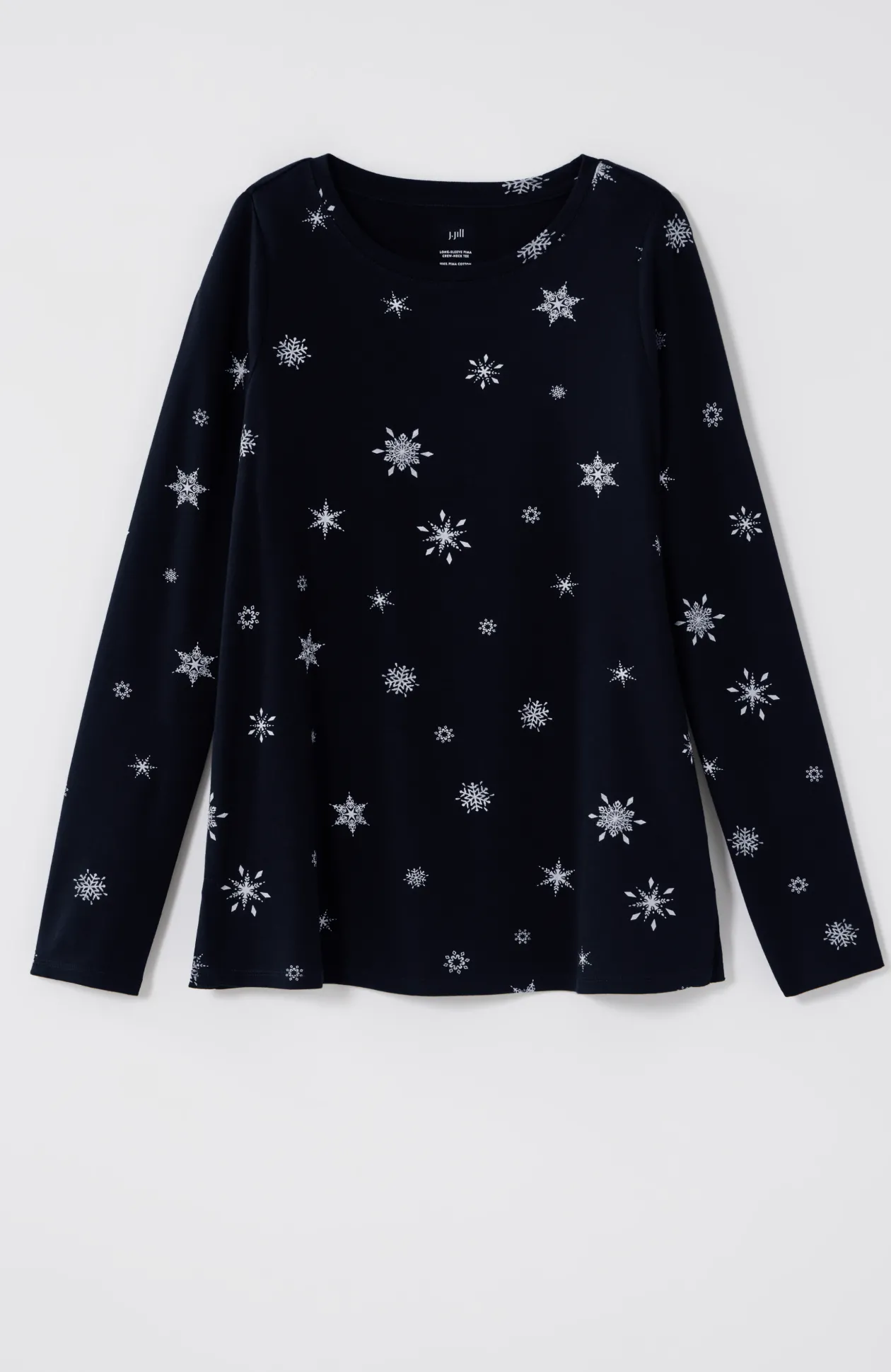 Long-Sleeve Pima Crew-Neck Tee
