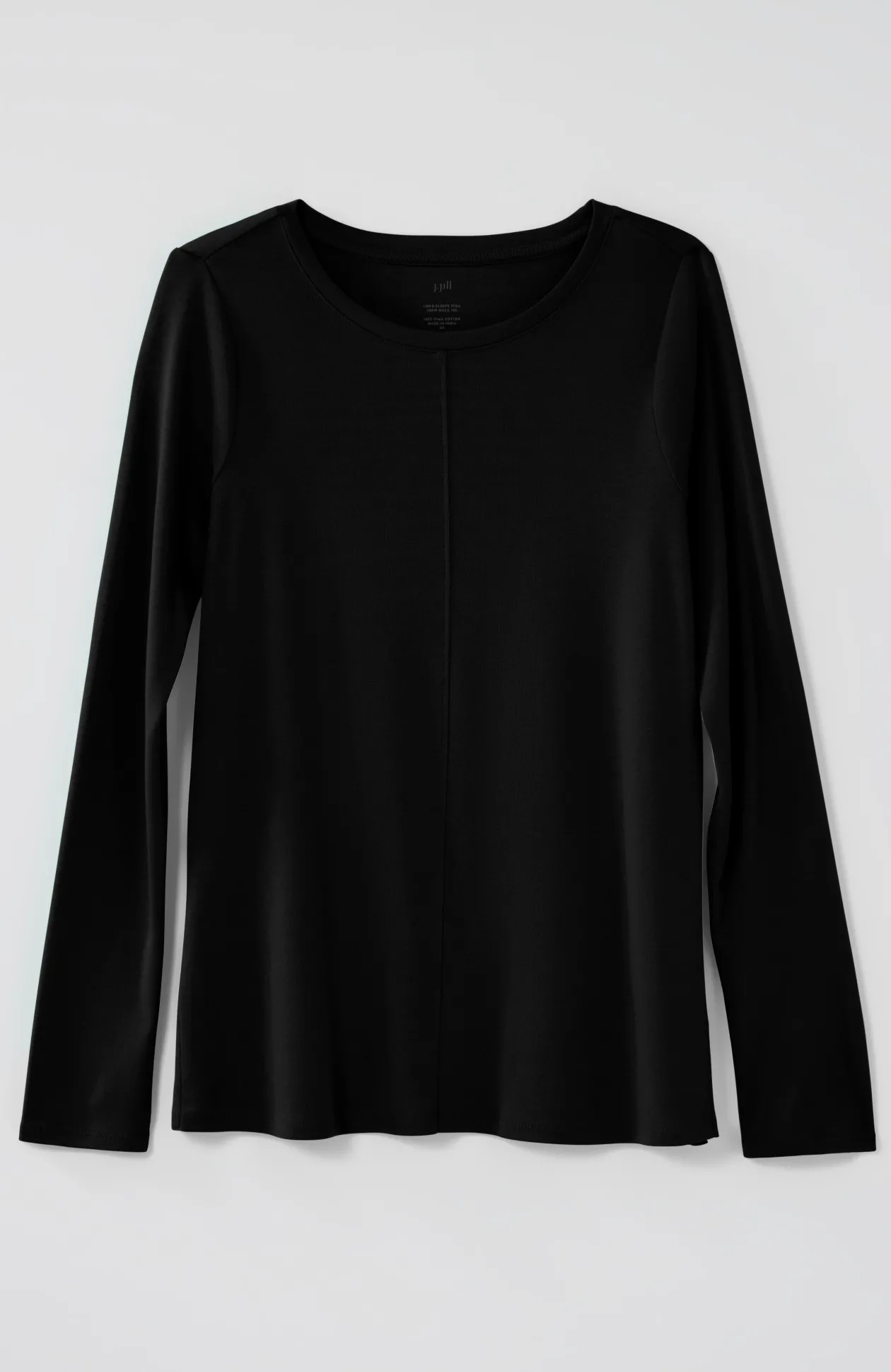 Long-Sleeve Pima Crew-Neck Tee