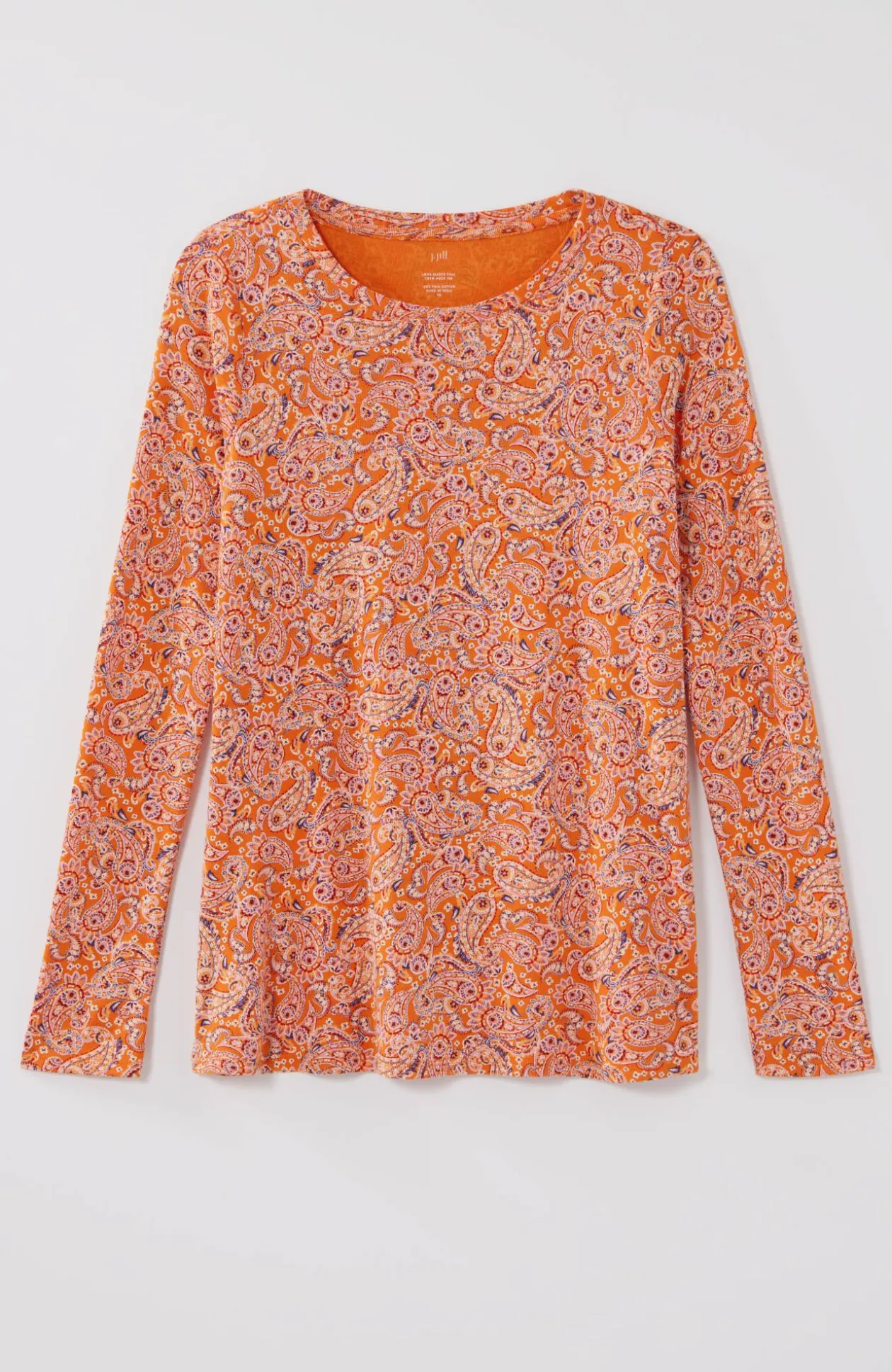 Long-Sleeve Pima Crew-Neck Tee