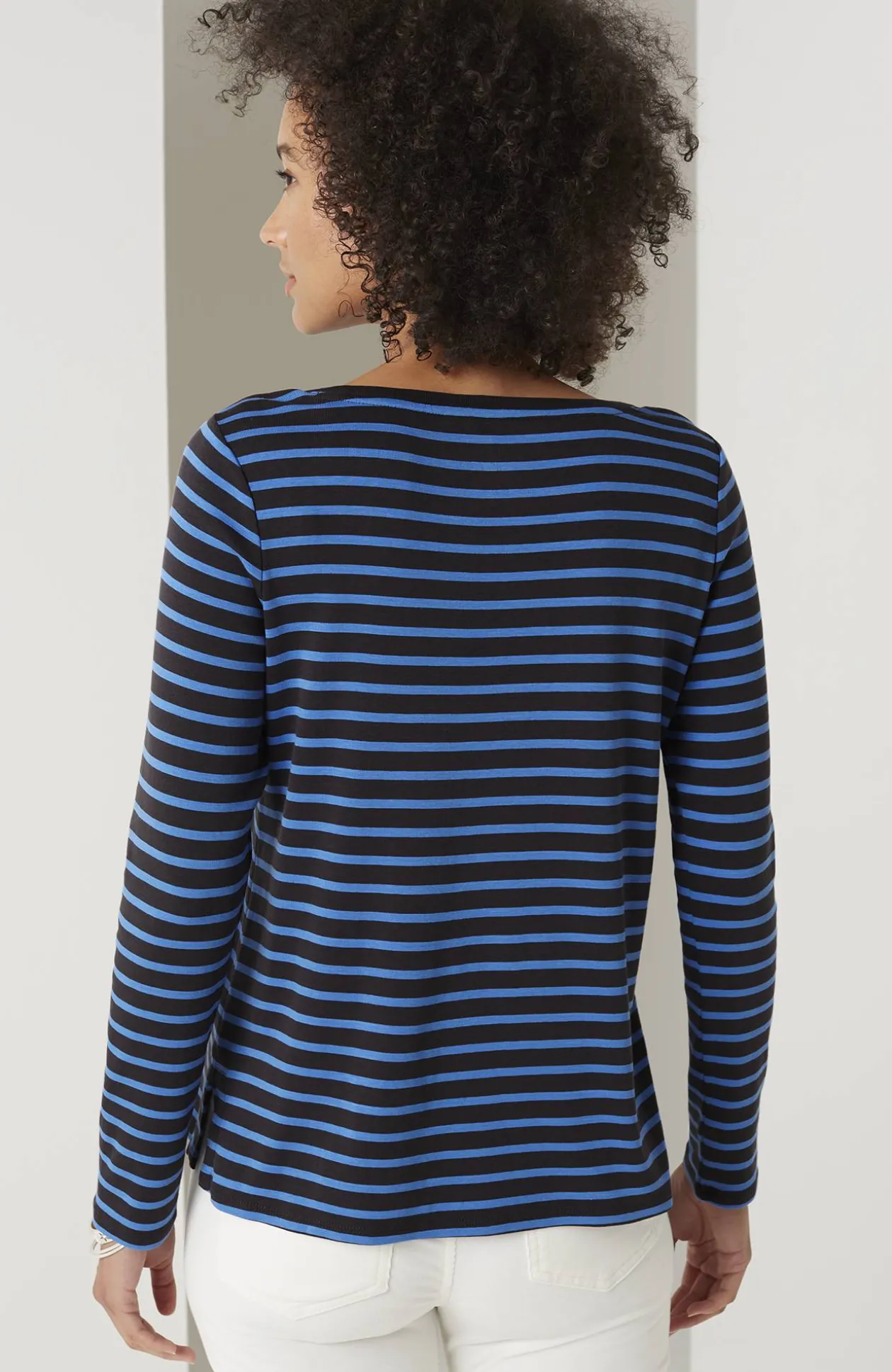 Long-Sleeve Pima Crew-Neck Tee