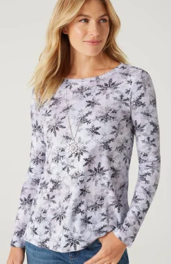 Long-Sleeve Pima Crew-Neck Tee