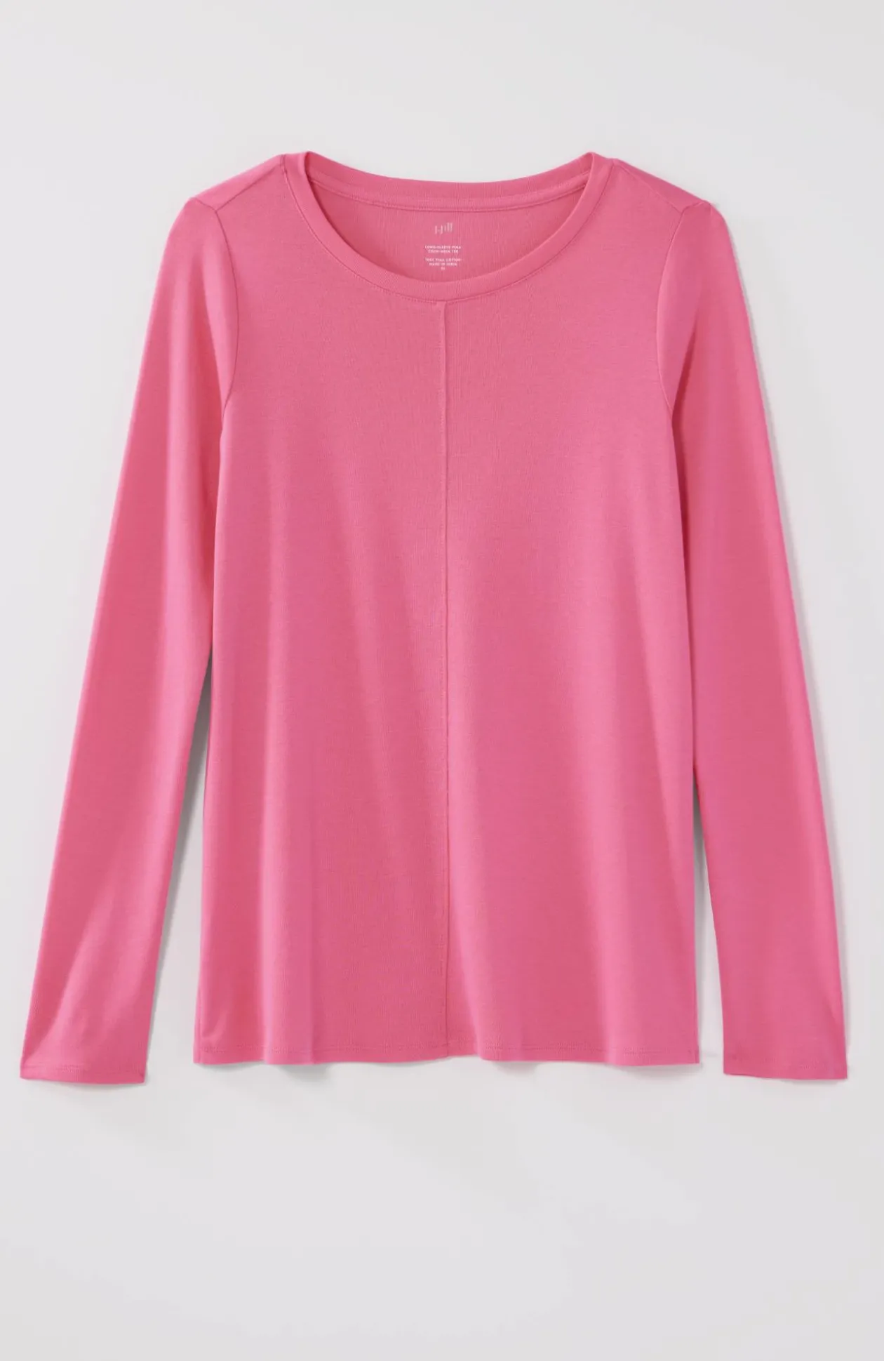 Long-Sleeve Pima Crew-Neck Tee