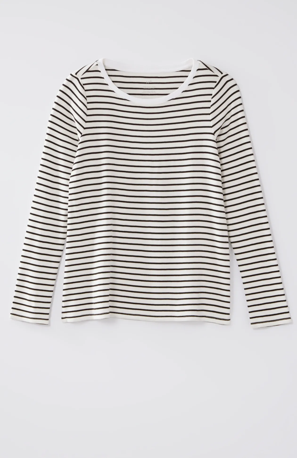 Long-Sleeve Pima Crew-Neck Tee
