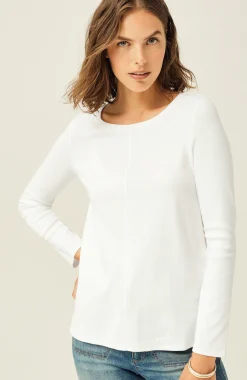 Long-Sleeve Pima Crew-Neck Tee