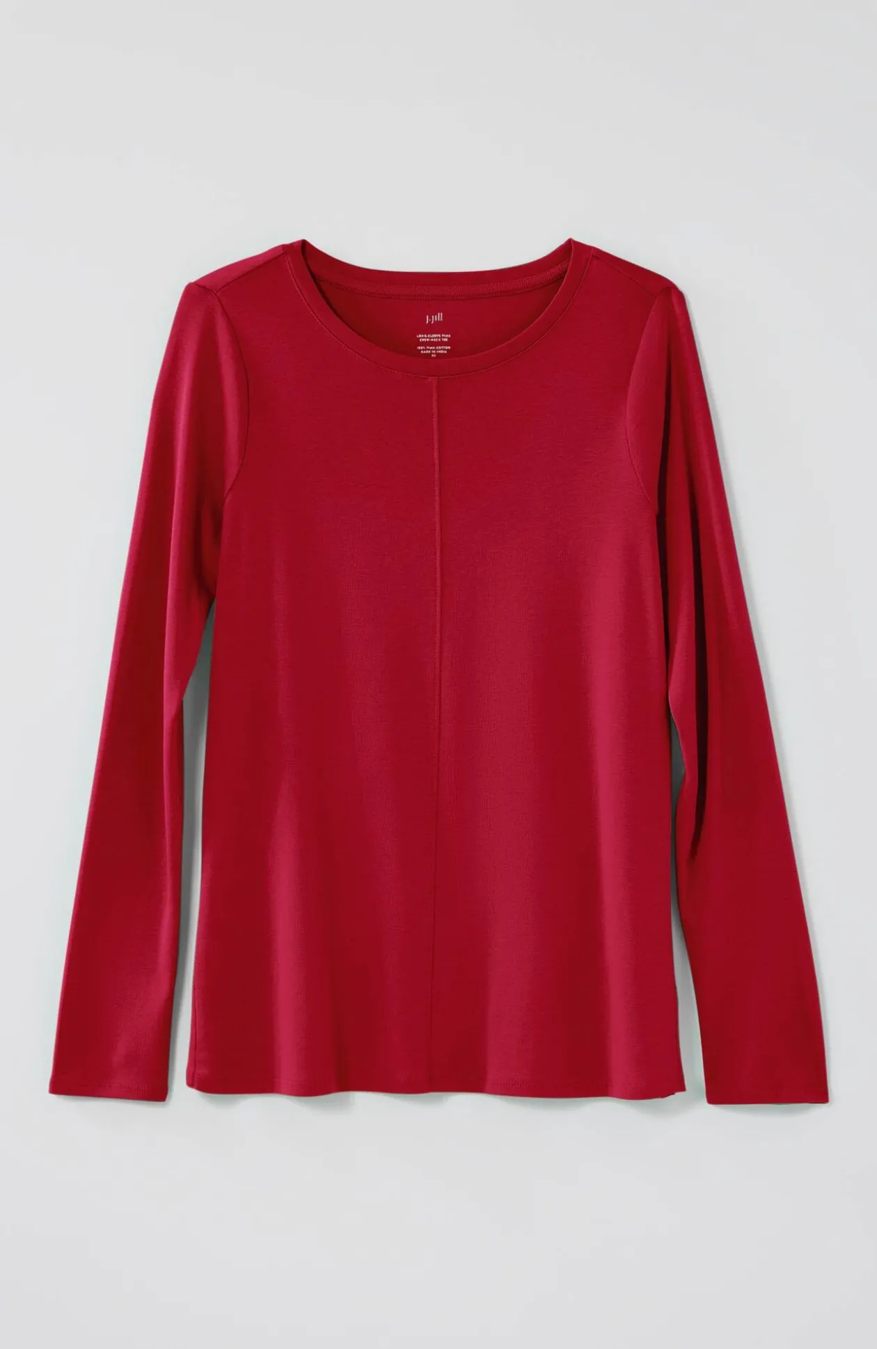 Long-Sleeve Pima Crew-Neck Tee