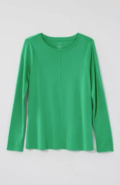 Long-Sleeve Pima Crew-Neck Tee
