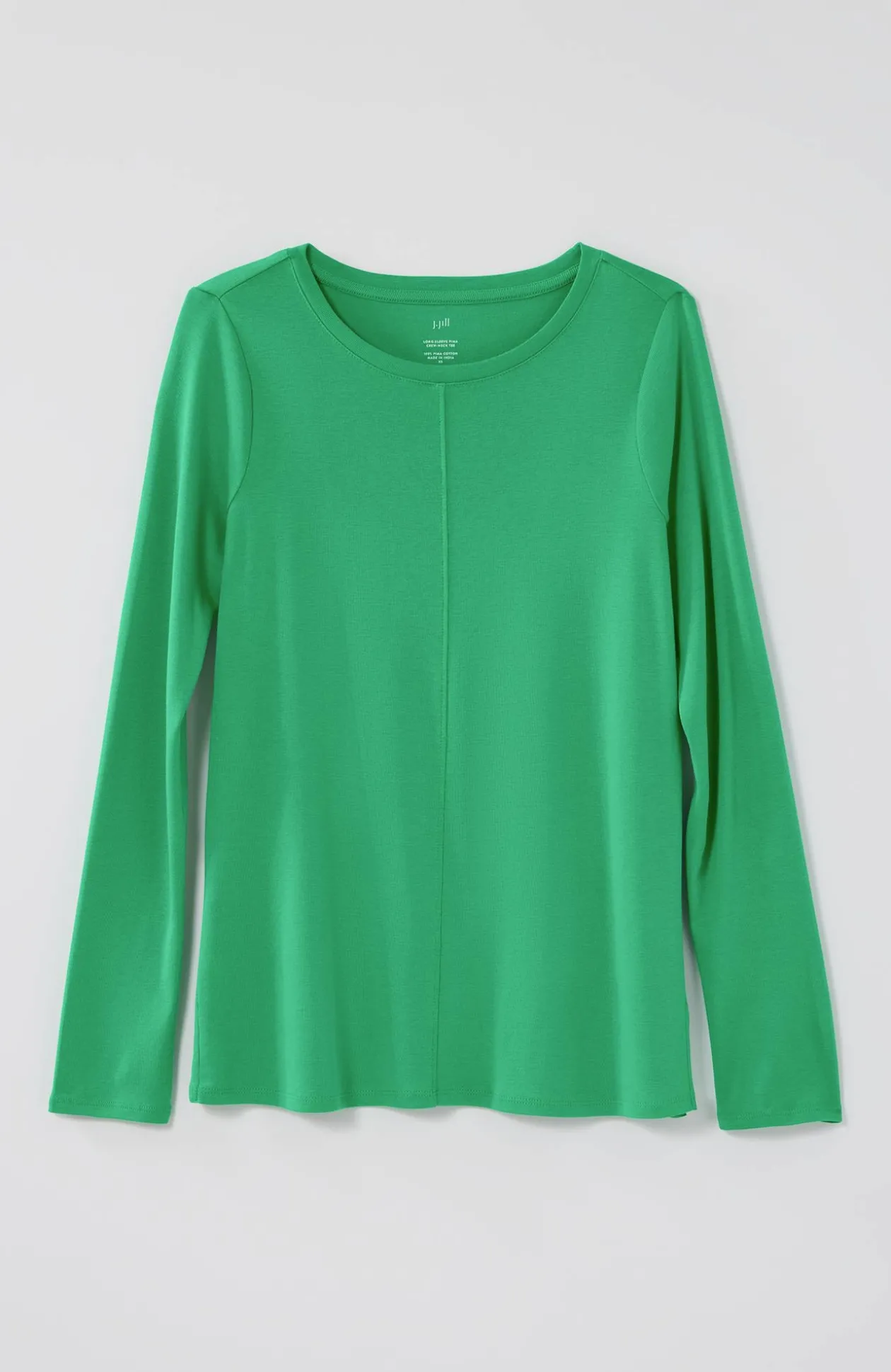 Long-Sleeve Pima Crew-Neck Tee