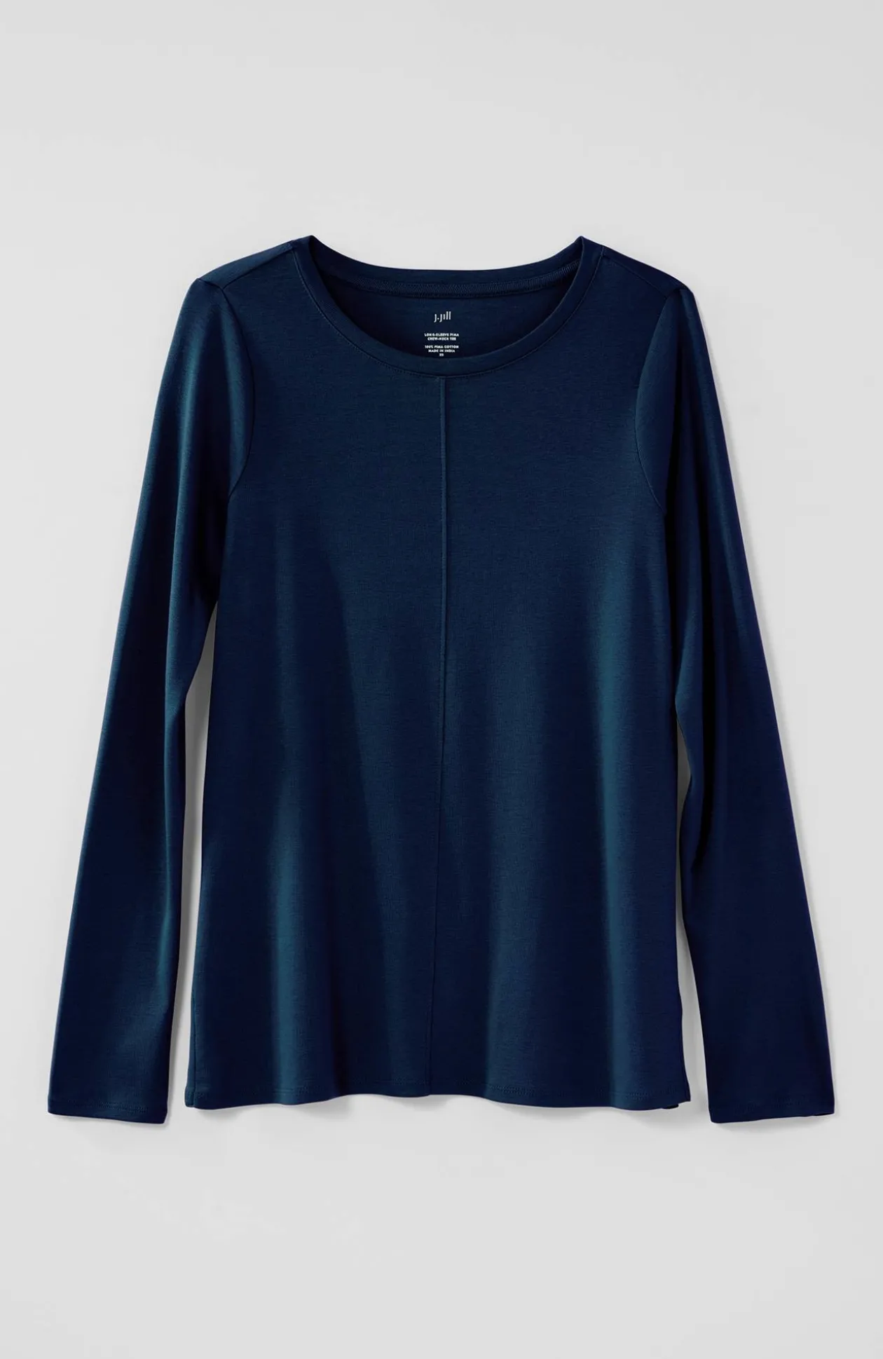 Long-Sleeve Pima Crew-Neck Tee
