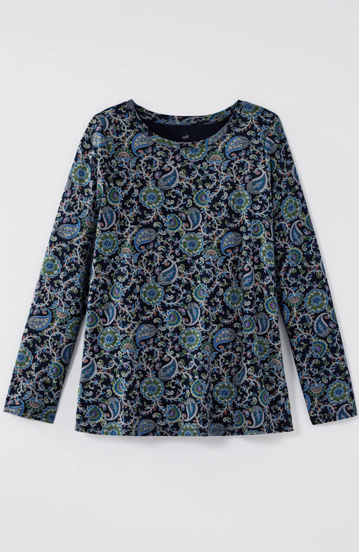 Long-Sleeve Pima Crew-Neck Tee