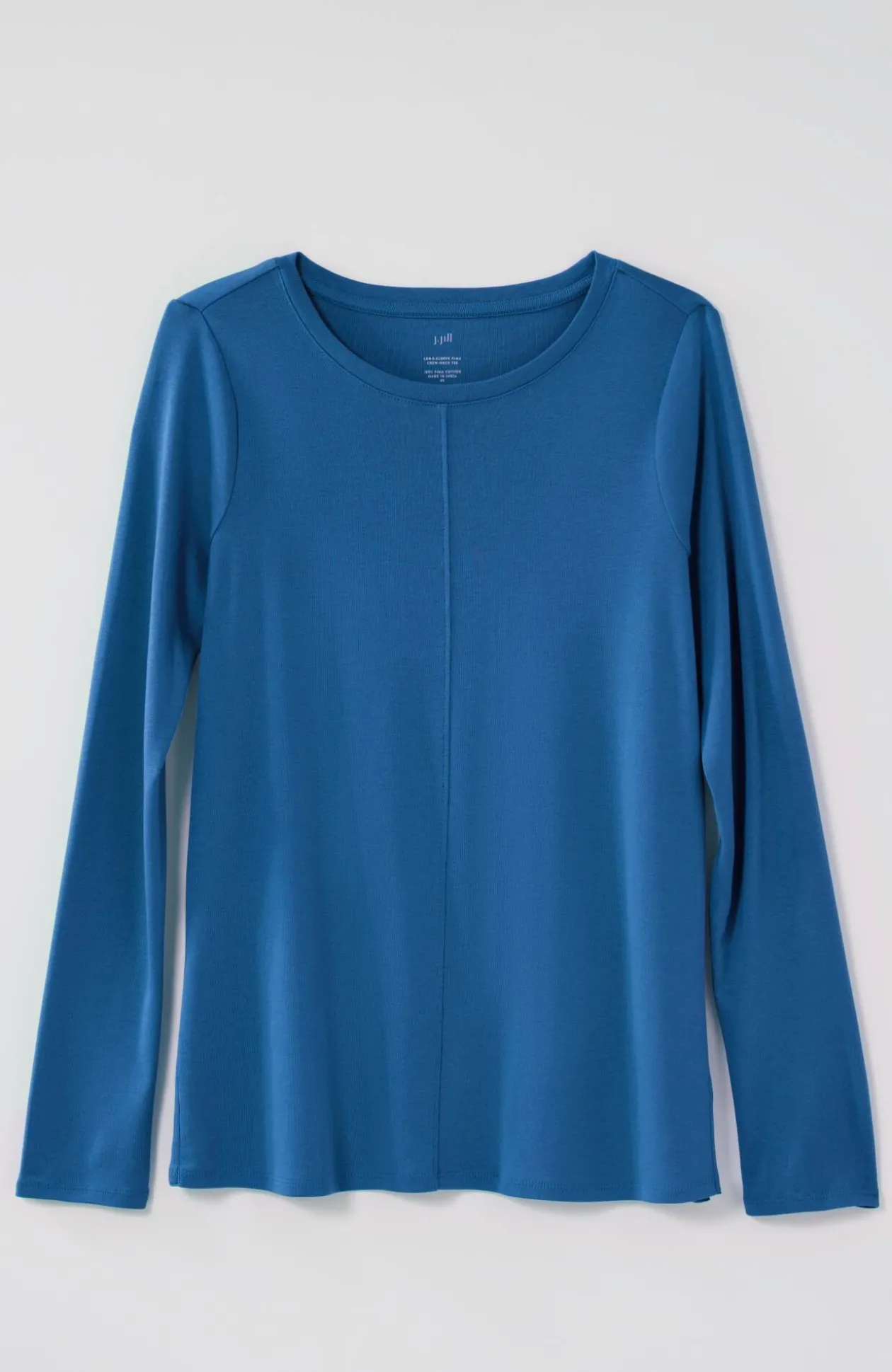 Long-Sleeve Pima Crew-Neck Tee