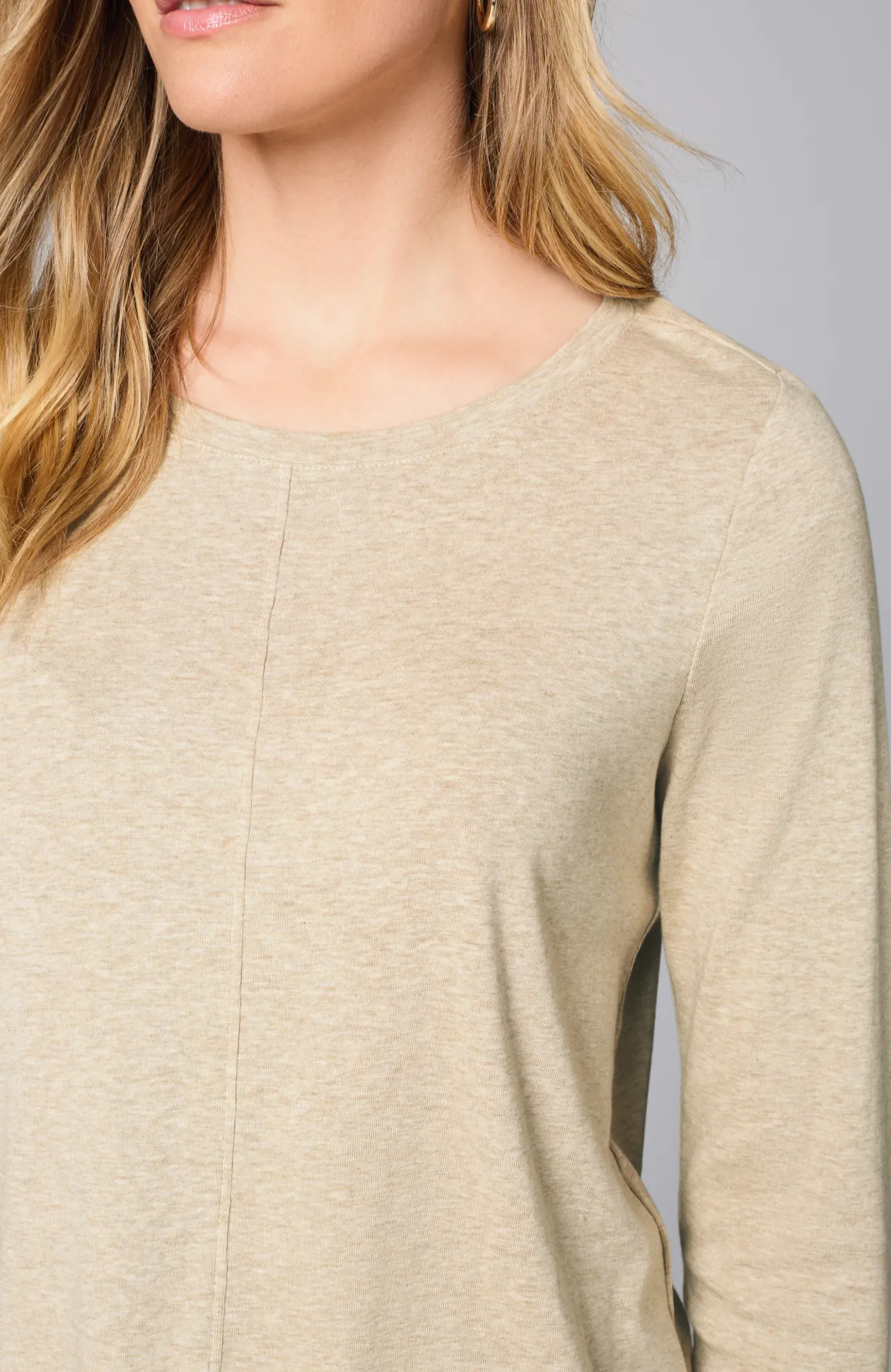 Long-Sleeve Pima Crew-Neck Tee