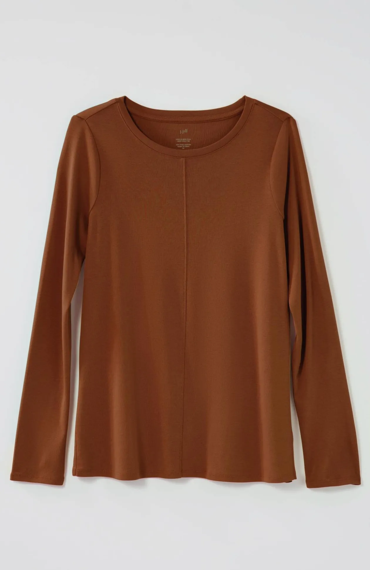 Long-Sleeve Pima Crew-Neck Tee