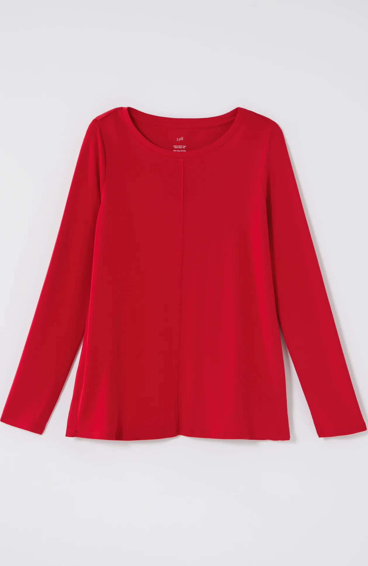 Long-Sleeve Pima Crew-Neck Tee