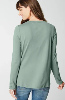 Long-Sleeve Pima Crew-Neck Tee