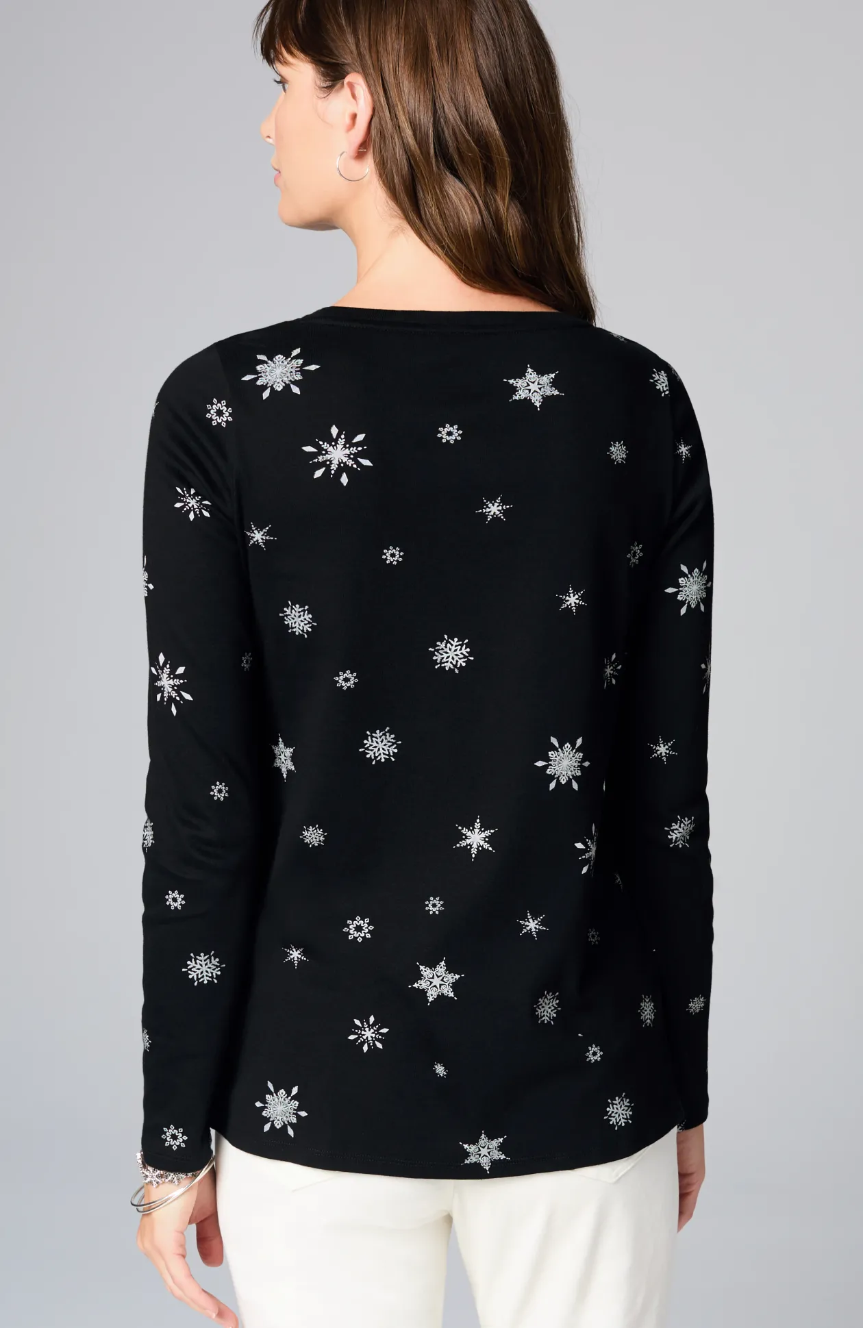 Long-Sleeve Pima Crew-Neck Tee
