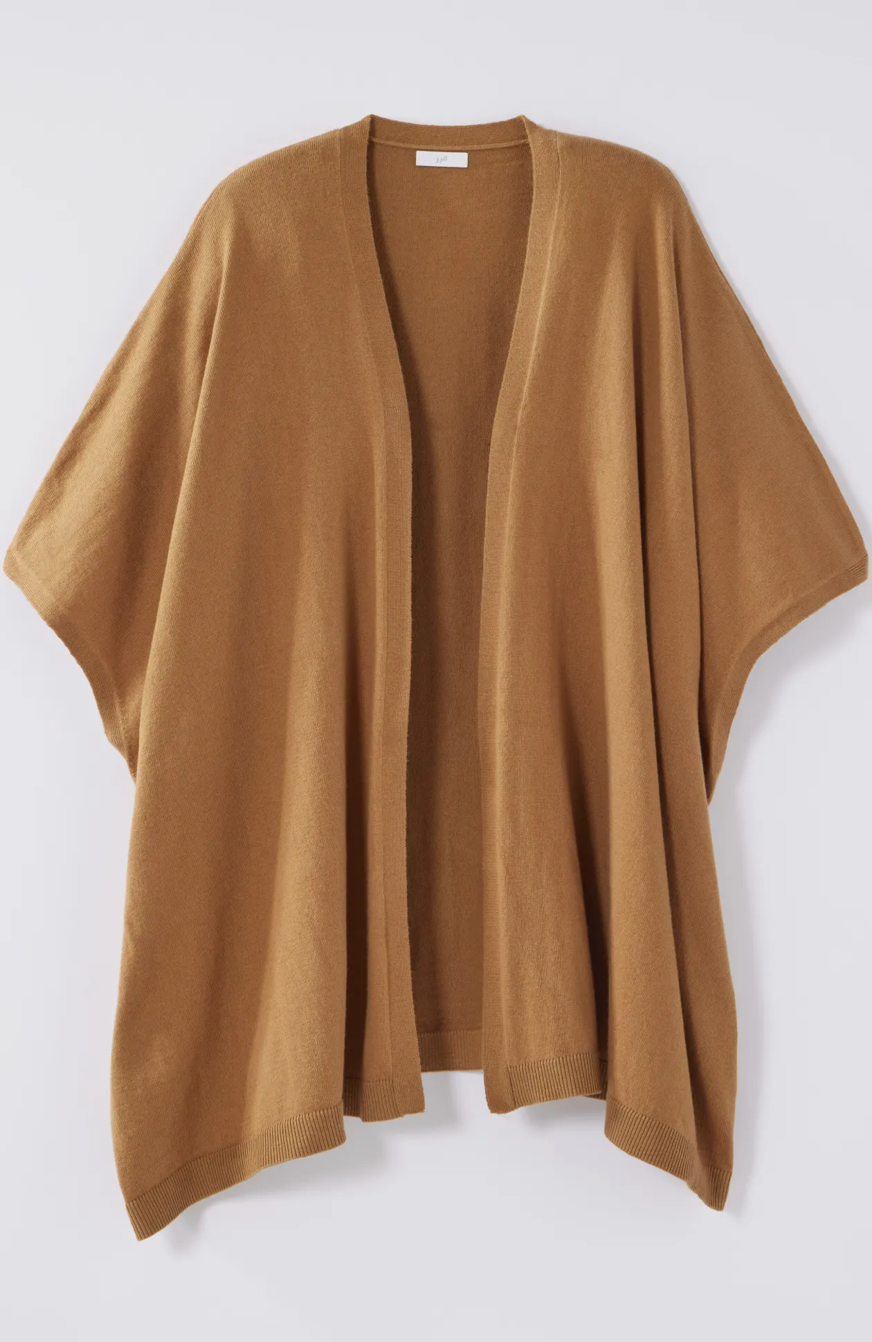 Luxe Rib-Trimmed Knit Ruana